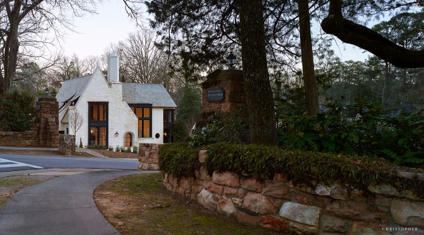 French Estate Neighborhood Entrance