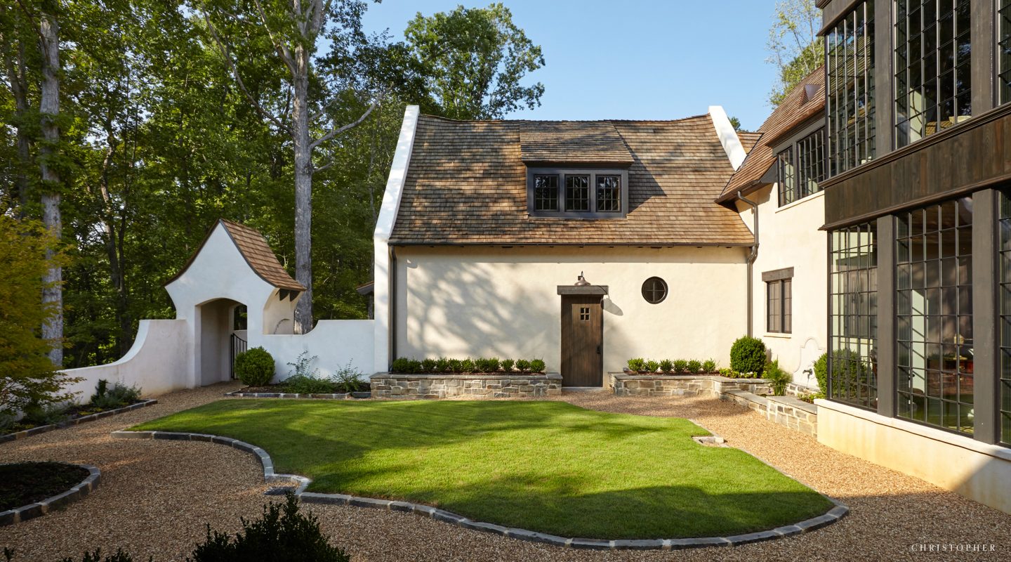 French Normandy Courtyard and Entry Gate