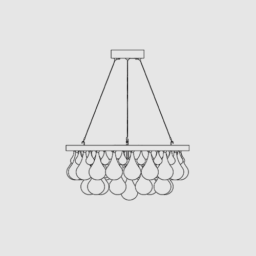Arctic Pear Chandelier Round Ochre - Arctic Pear Chandelier Oval Arctic Pear Chandelier Round Ochre - Arctic Pear Chandelier Oval