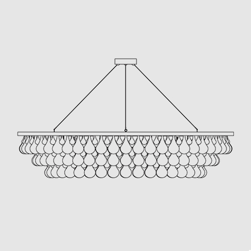 Arctic Pear Chandelier Oval Ochre Arctic Pear Chandelier Oval Ochre, Ochre Arctic Pear Chandelier Oval